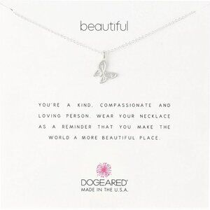 Dogeared Sterling Silver Beautiful Butterfly Necklace 16 "- 18" New